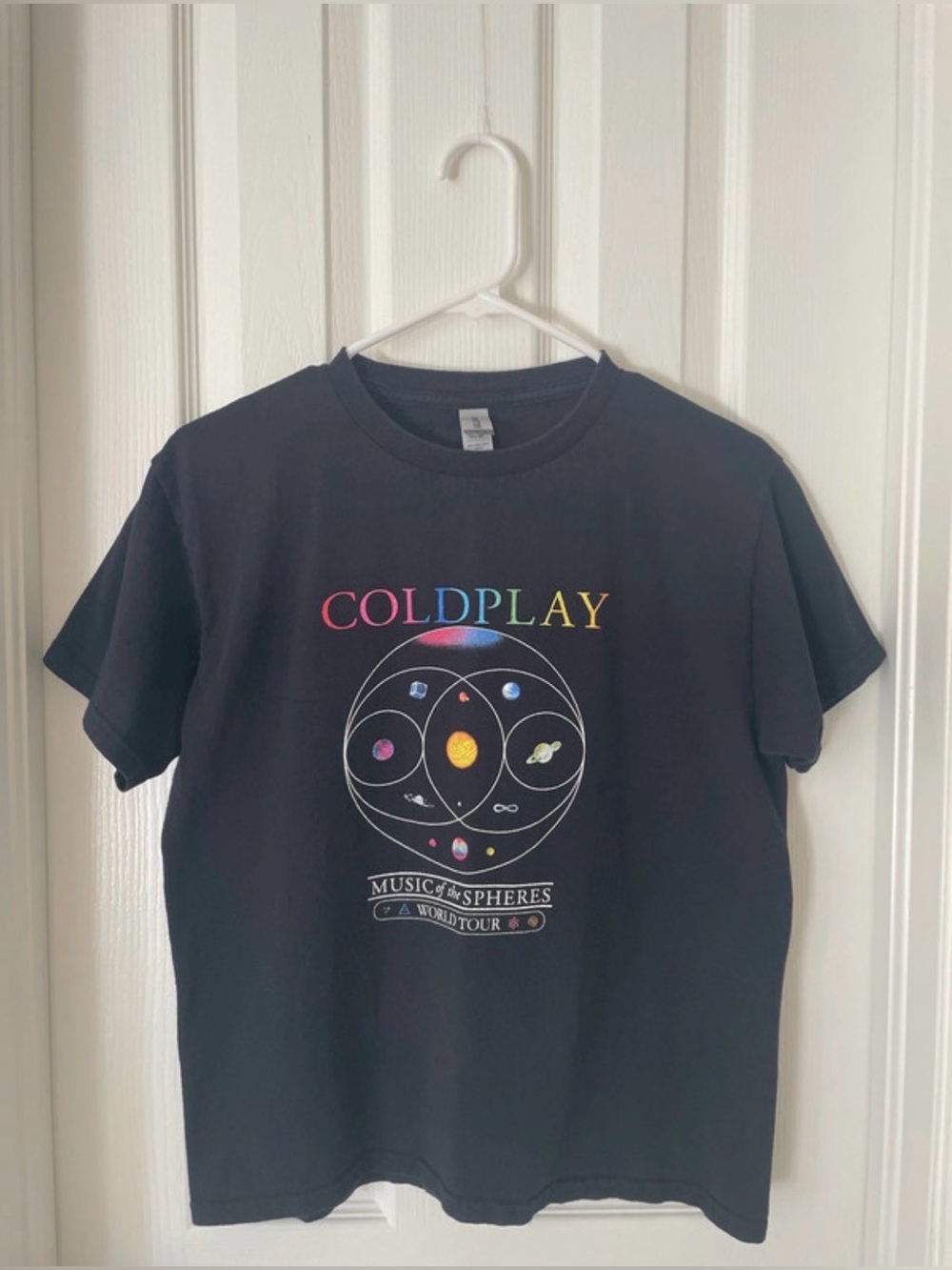 Kids' Coldplay Gildan Black Music of the Spheres Tour Graphic Tee